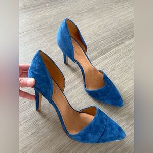 Blue Suede leather Women's Heels madewell